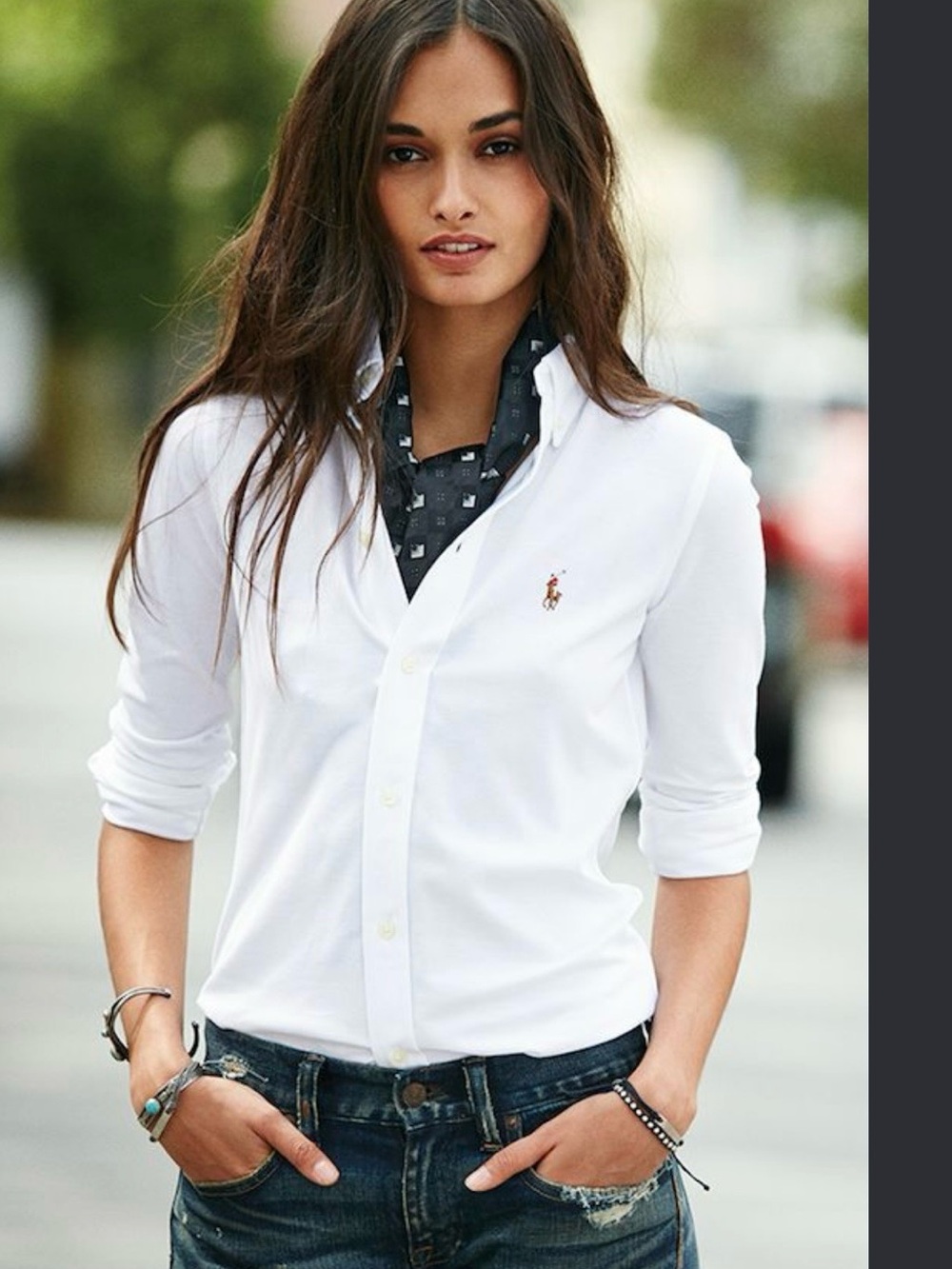 Ralph Lauren White Button-Down Oxford Shirt